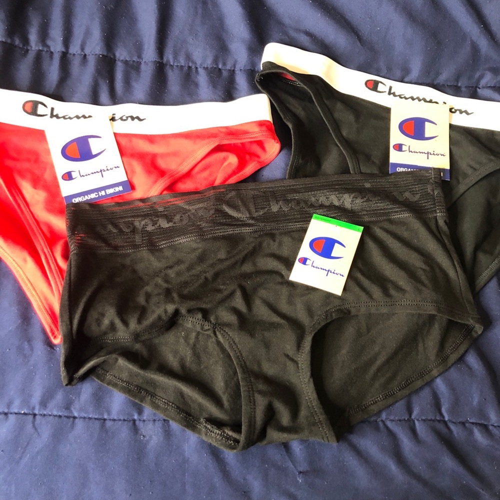 NWT Champion Panties Size Large Color Red & Black